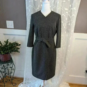 Boss Black with White Stitch Pattern, Fully Lined, Size 6